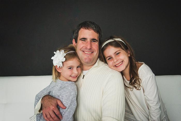 Rockville Centre Studio Family Portraits dad and girls