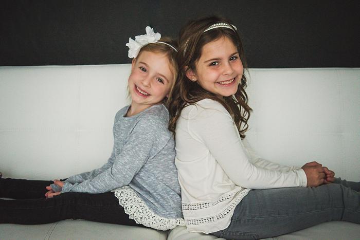 Rockville Centre Studio Family Portraits sisters on couch