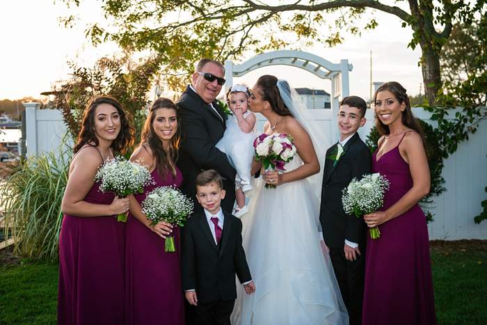 Fun Long Island Wedding Photographer the whole family at snapper inn
