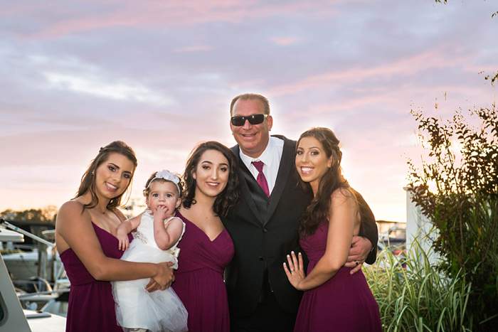 Fun Long Island Wedding Photographer dad and his girls