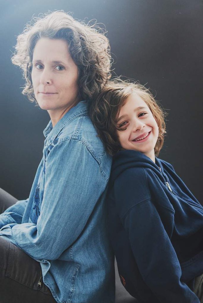 South Shore Studio Portraits backlit mom and son