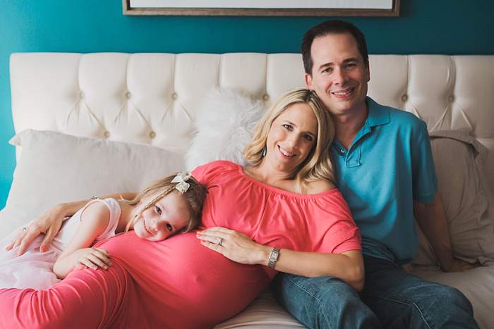 Bryant Park Family Maternity Photos bed pose