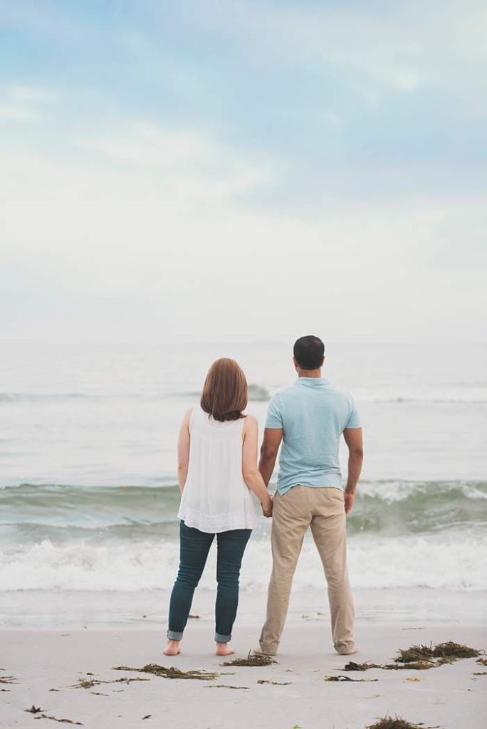 Lynbrook Family Photos couple looking out at water