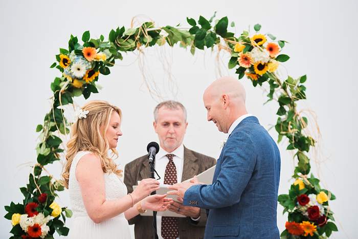 Long Beach NY Beach Wedding flower arch