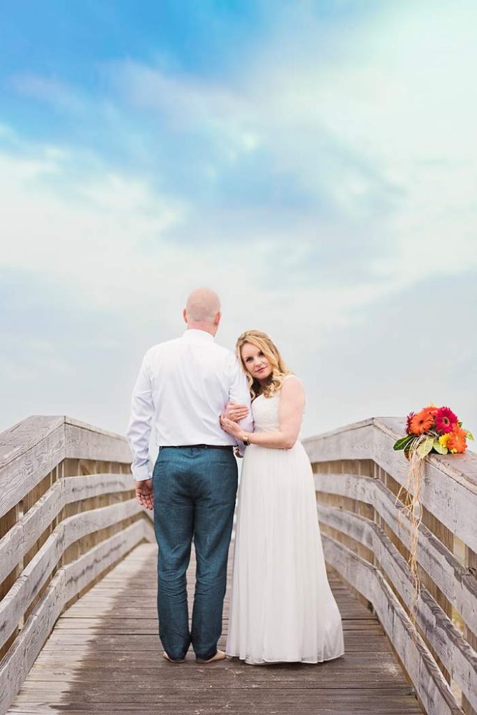 Long Beach NY Beach Wedding beach boardwalk