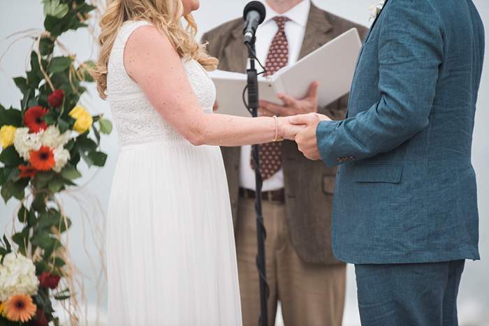 Long Beach NY Beach Wedding holding hands