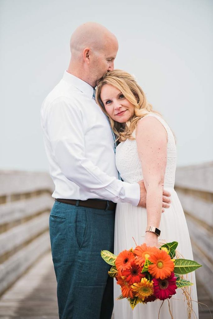 Long Beach NY Beach Wedding romantic hug