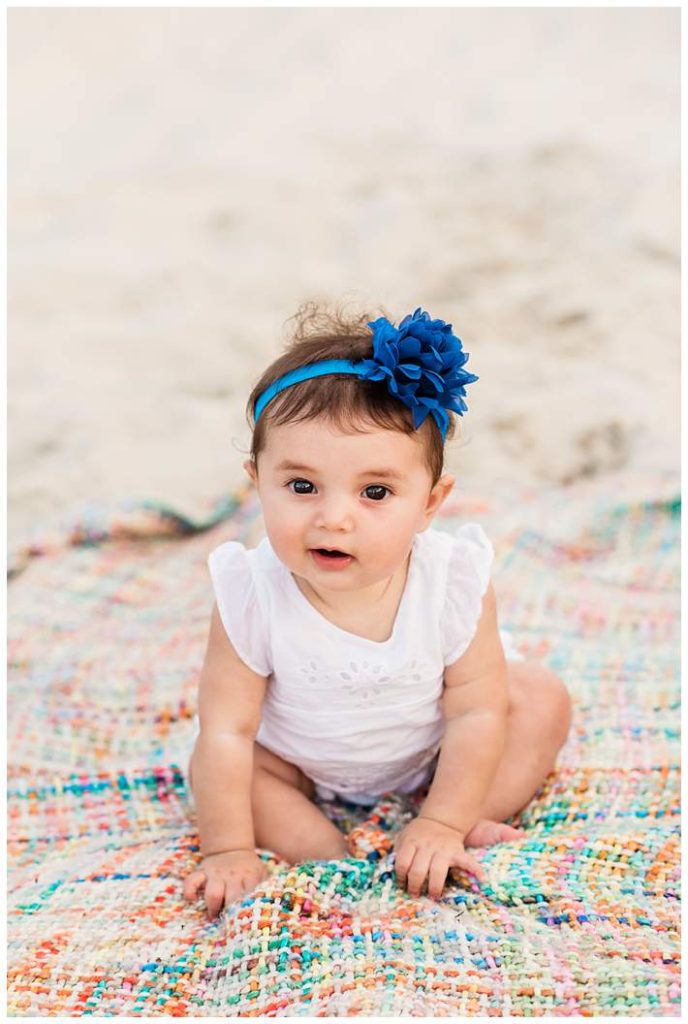 Long Island Beach Family Photographer 5 month old baby photo