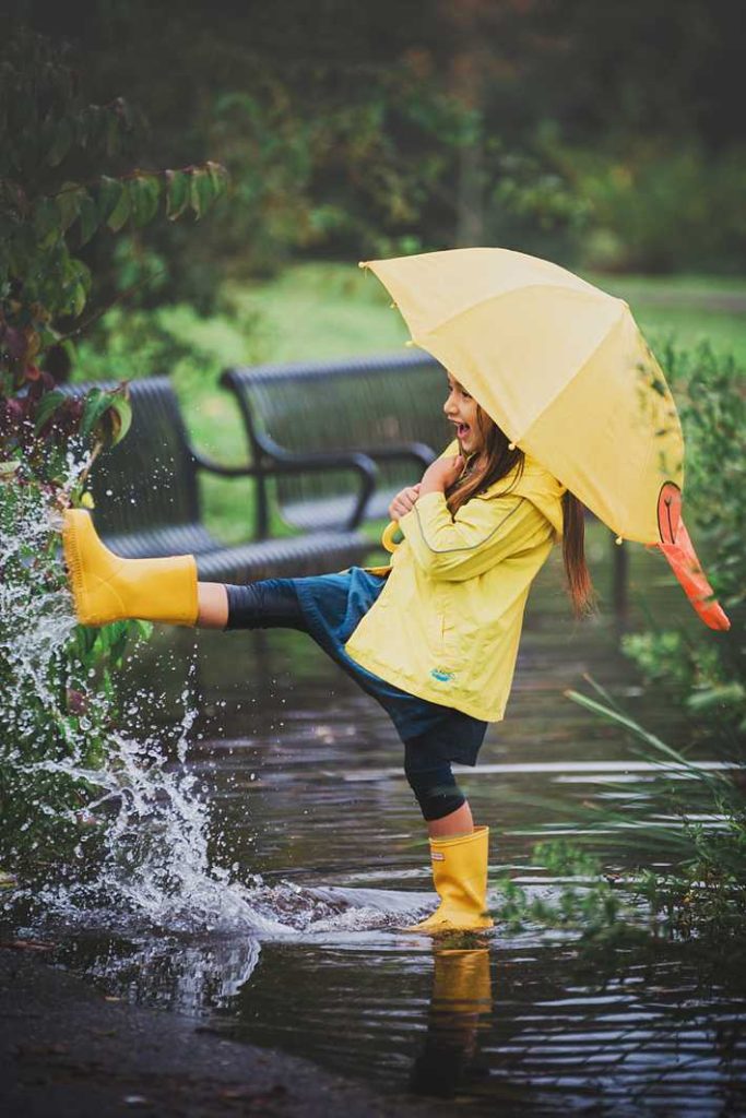 Long Island Child Photographer yellow rain coat 