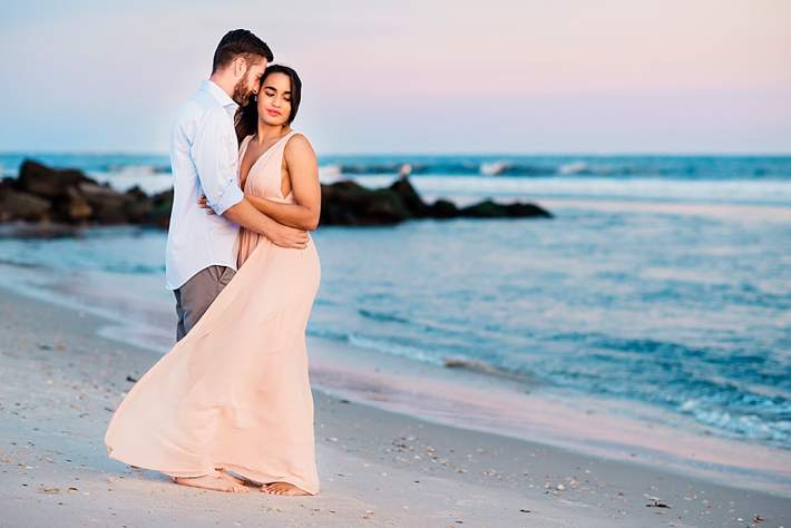 Long Island Beach Wedding Photographer sunset engagement 