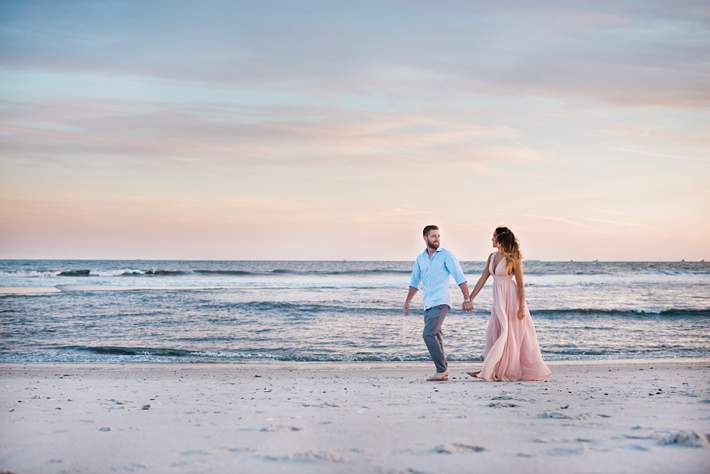 Long Island Beach Wedding Photographer sunset engagement session