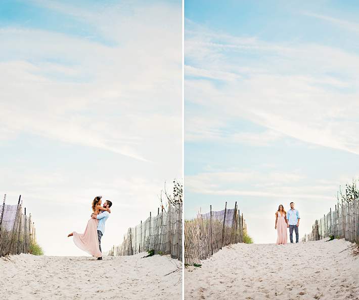 Long Island Beach Wedding Photographer negative space pose