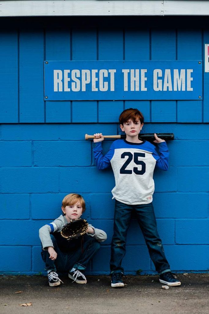 Long Island themed Family Photographer tough baseball kids