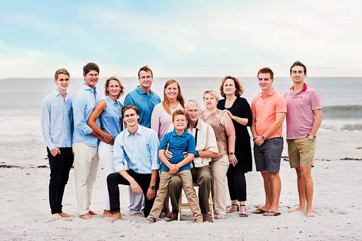 Grandparents and Cousins Family Photo Long Island beach session