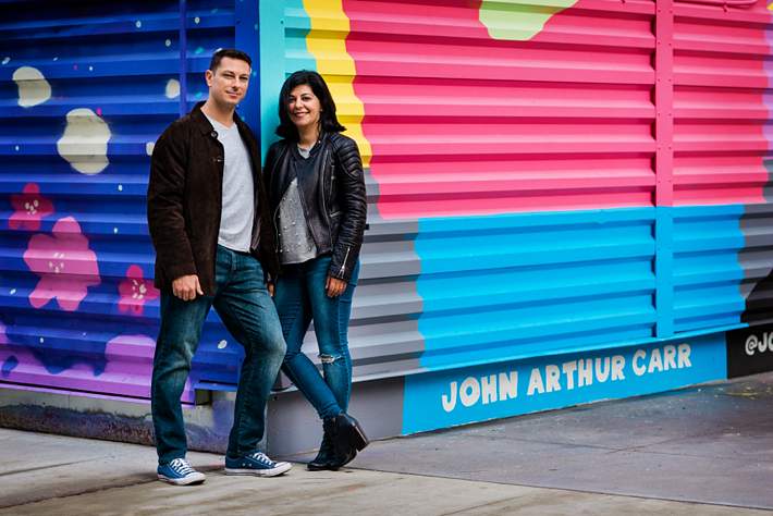 Manhattan Street Art Family Photos new york city couple