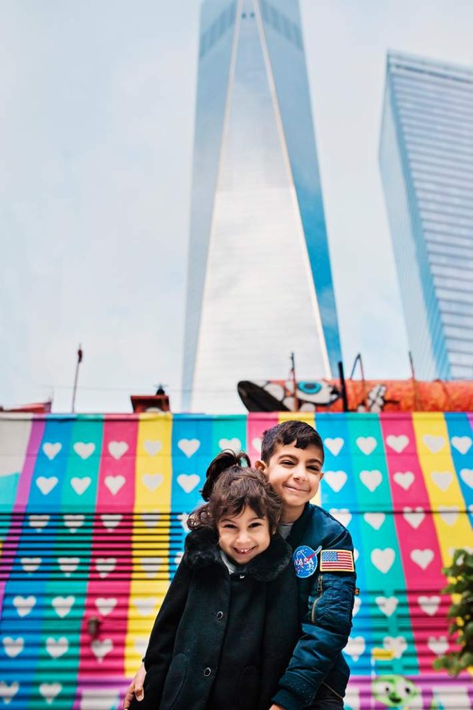 Manhattan Street Art Family Photos Freedom tower