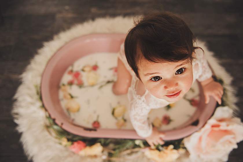 Baby Milk Bath Long Island pink tub