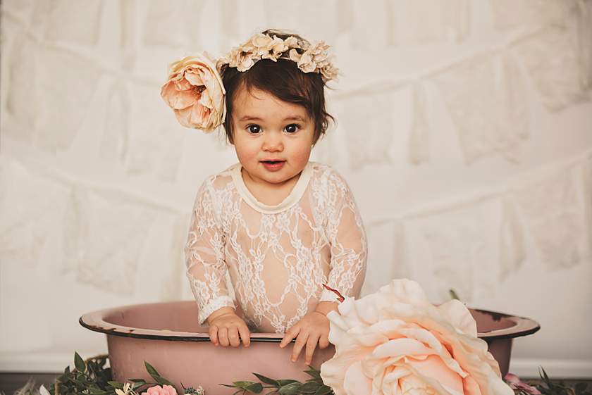 Baby Milk Bath Long Island flower crown