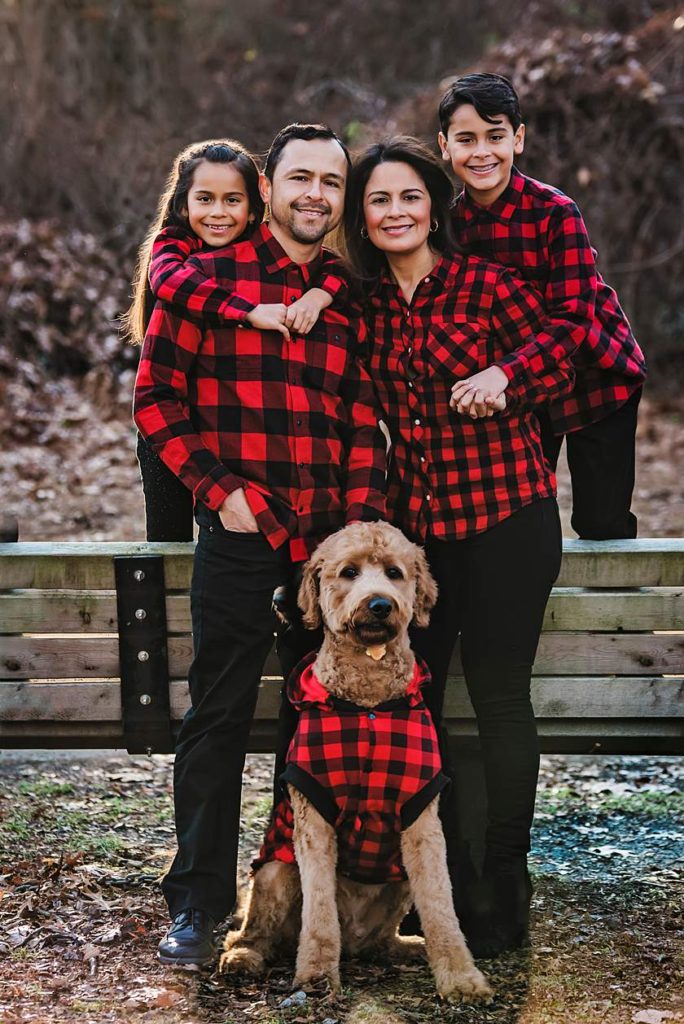 Long Island Lifestyle Family Photographer family of 4 plus fur baby 