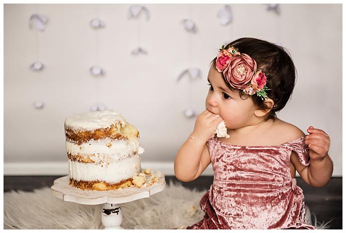 Long Island Boho Cake Smash first birthday photo shoot