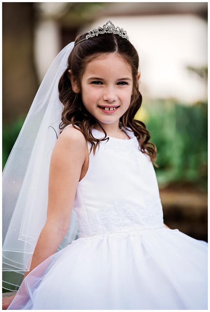 Long Island Communion Photography white dress