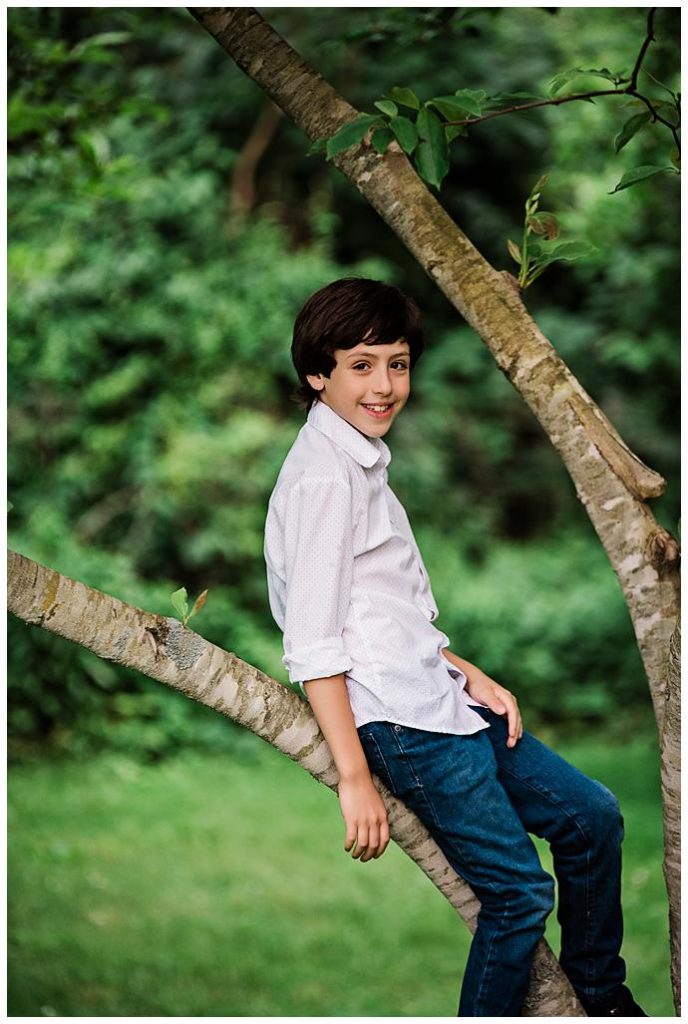 Family Photos LIU Post boy in a tree