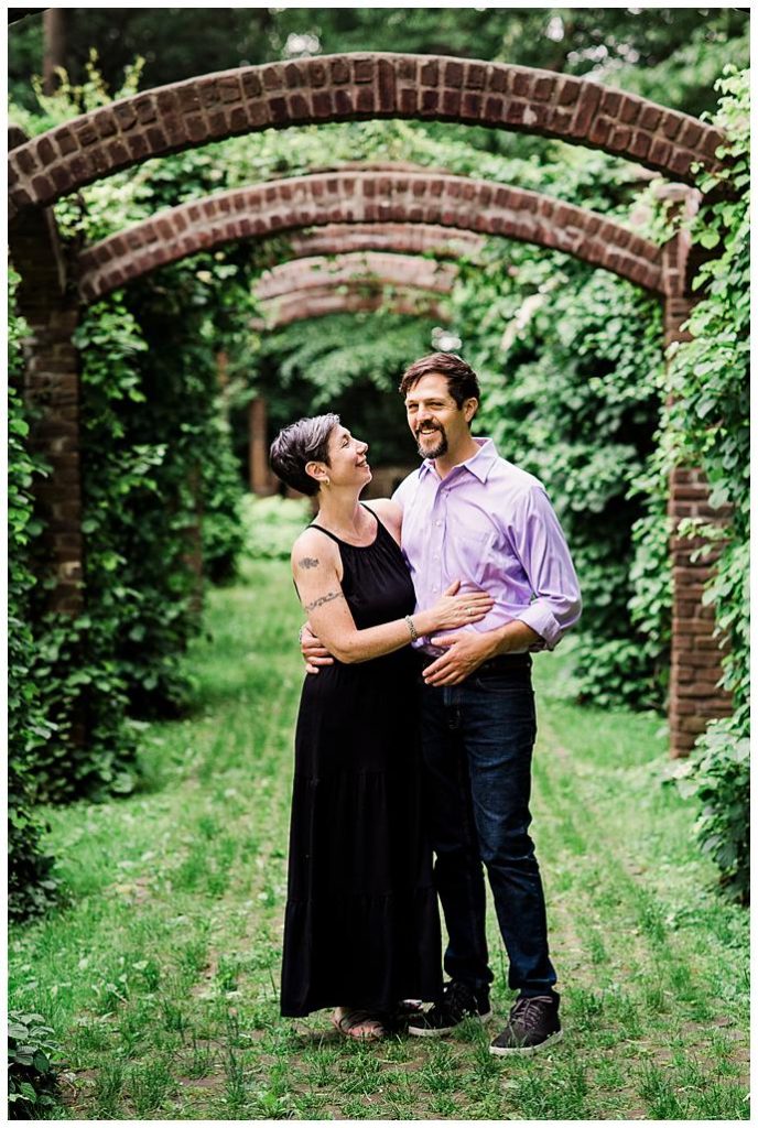 Family Photos LIU Post couple in the garden