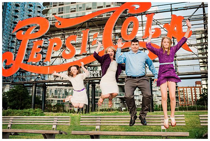 Family Photos Gantry Park pepsi sign 