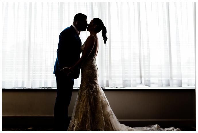 Garden City Hotel Wedding Photos silhouette