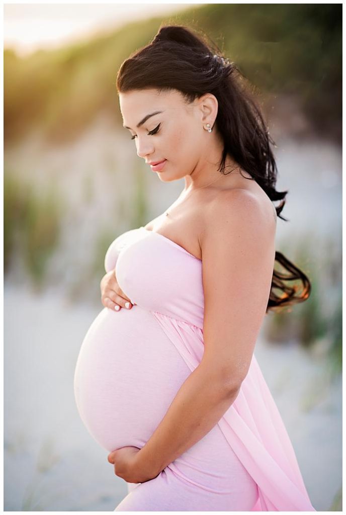 Long Island Beach Maternity Photos belly