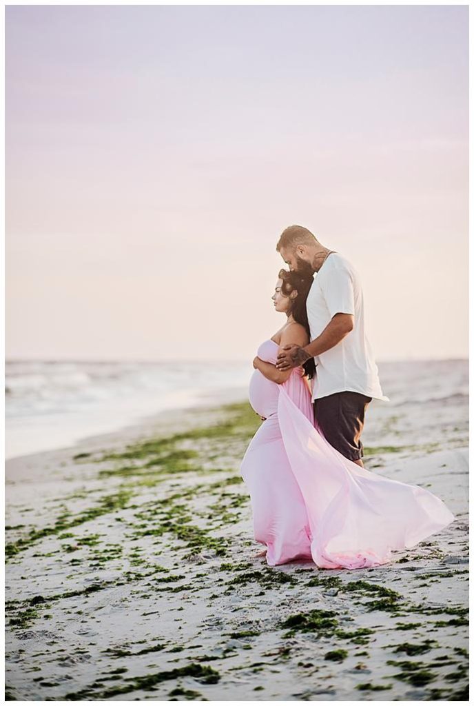 Long Island Beach Maternity Photos mom and dad to be