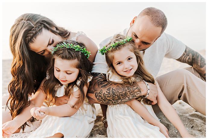 Long Island Beach Maternity Photos family snuggle 