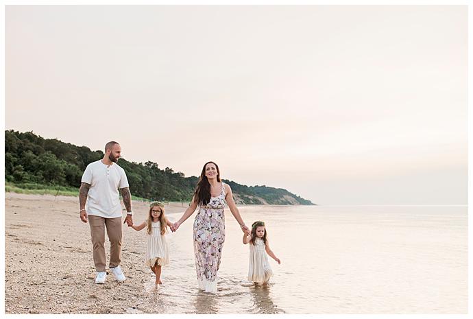 Long Island Beach Maternity Photos walk-on the beach 