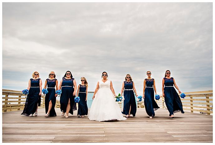 Bridgeview Wedding Long Island Wedding Photographer bridal party on the boardwalk 