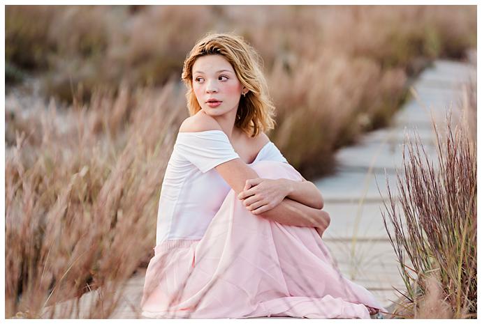 Long Island Bat Mitzvah Portraits Beach dune grass