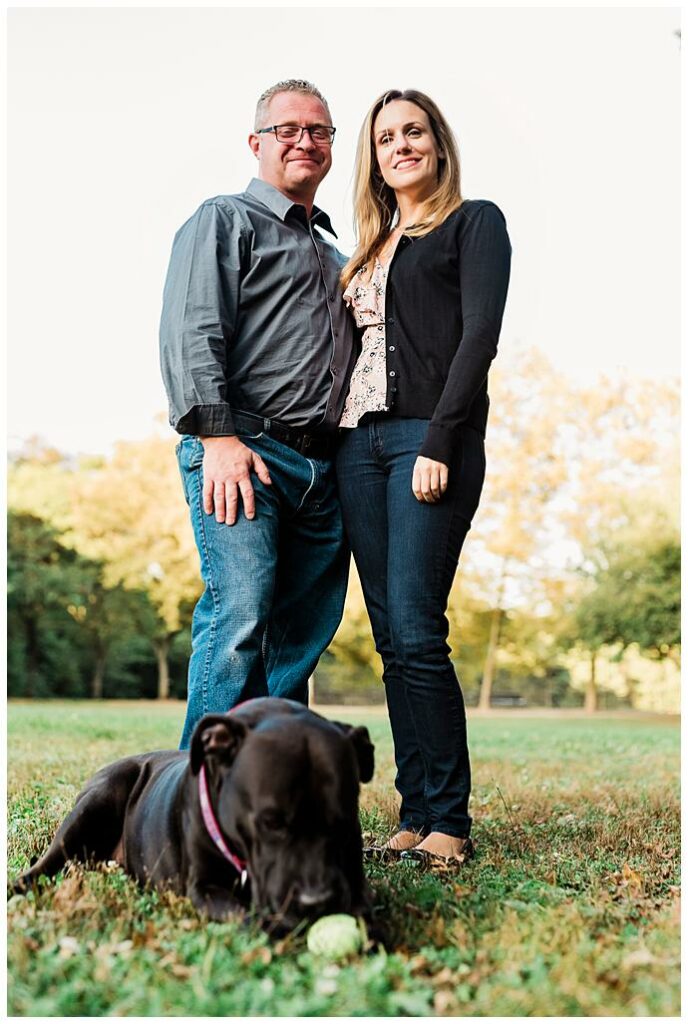 Ally Pond Park Couple with dog photos Leslie Renee