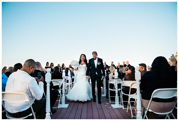 Waterview Wedding Long Island ceremony with a view