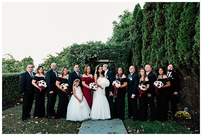 Waterview Wedding Long Island the whole wedding party 