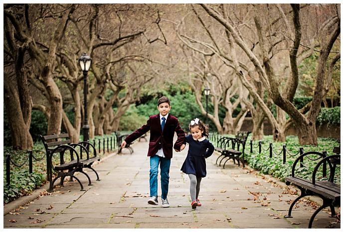 Central Park Family Photos brother and sister