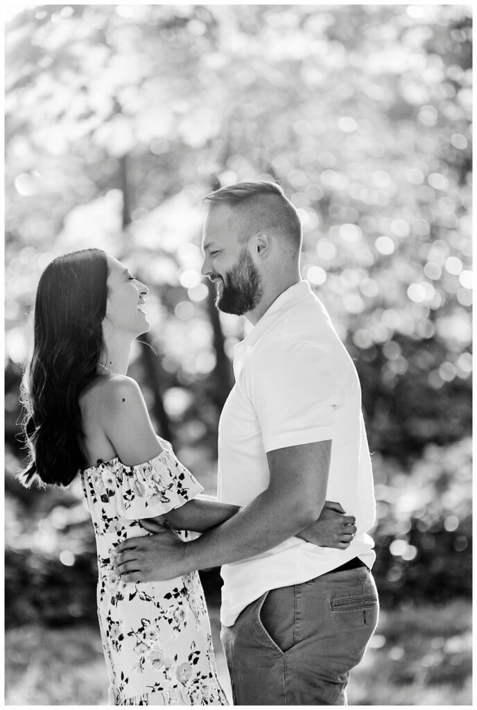 Boulder Denver Romantic Engagement black and white