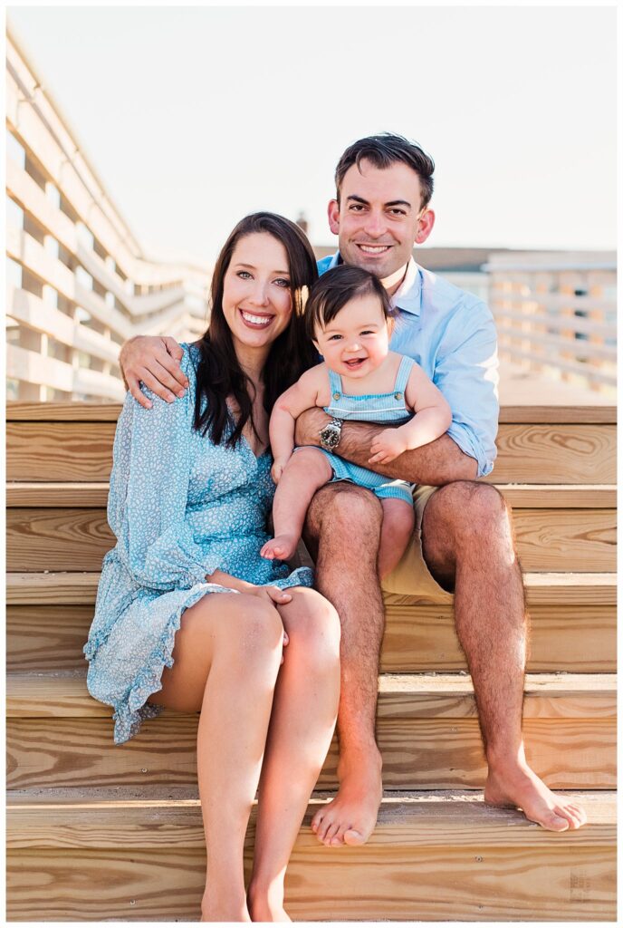 Point Lookout Family Photos on the stairs