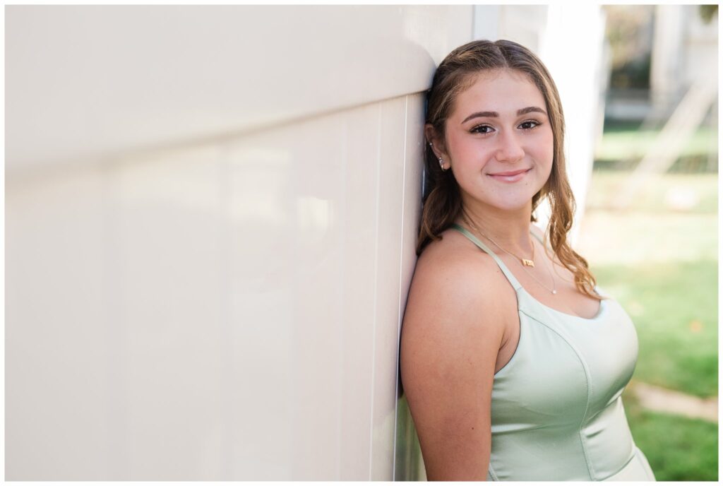 Bat Mitzvah Portraits green dress