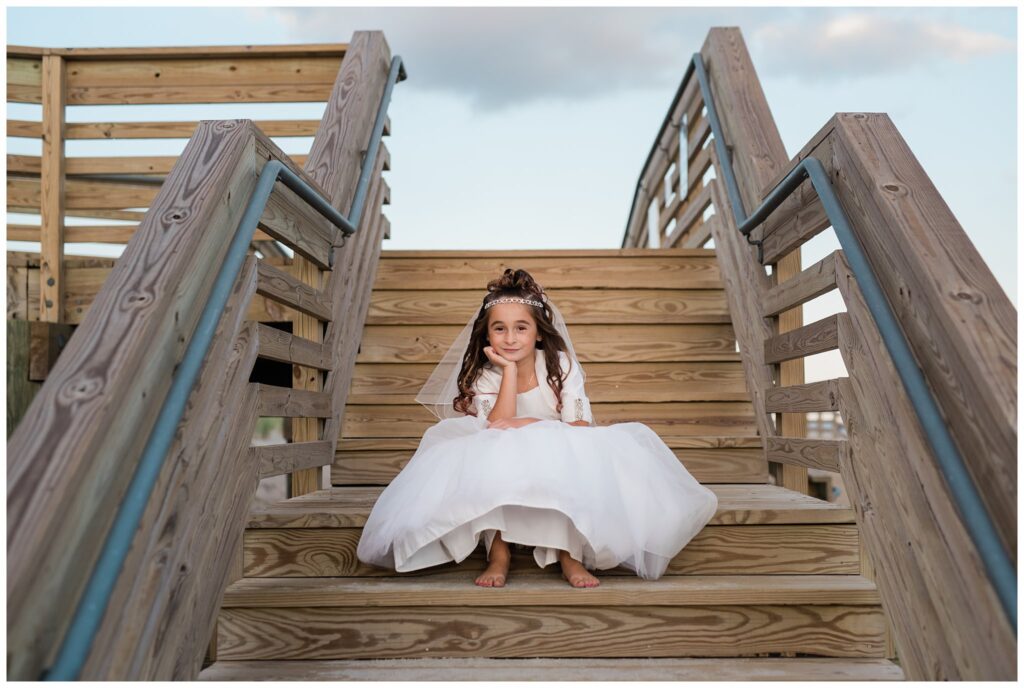 Communion Photos stairs