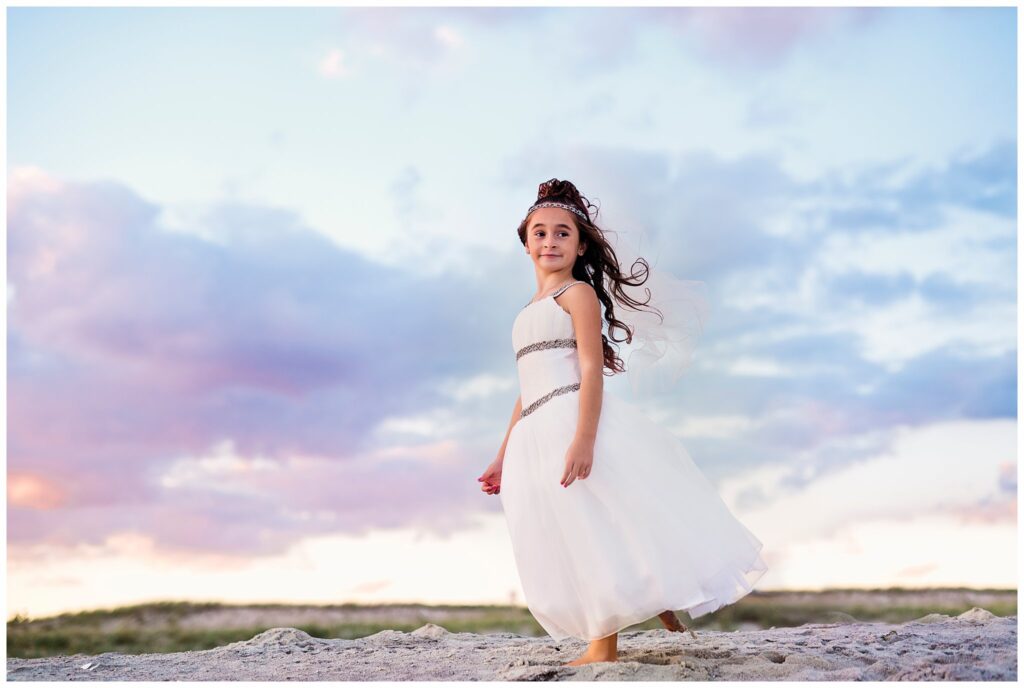 Communion Photos pink skies