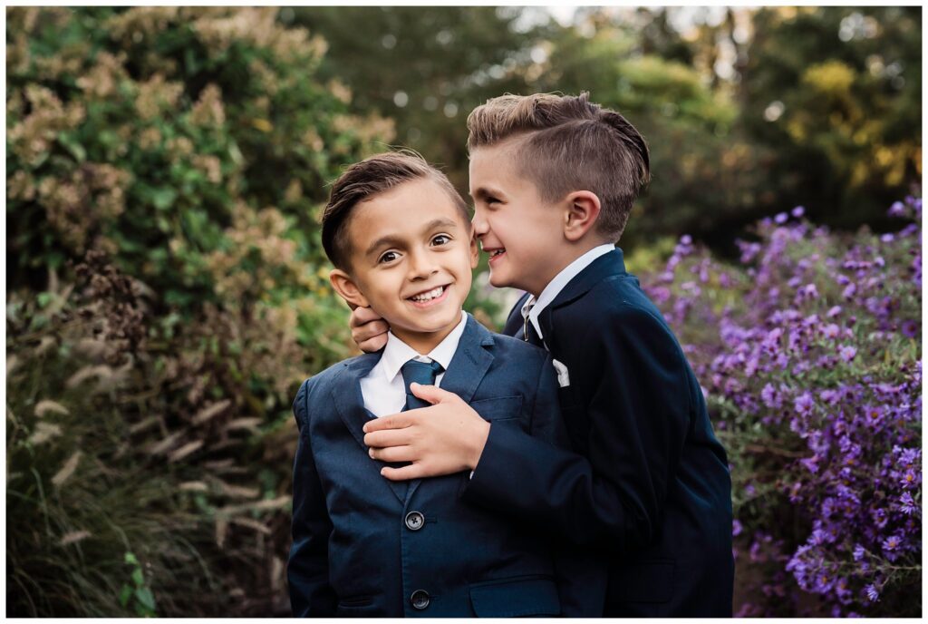 Formal Family Portraits Denver Boulder telling a secret