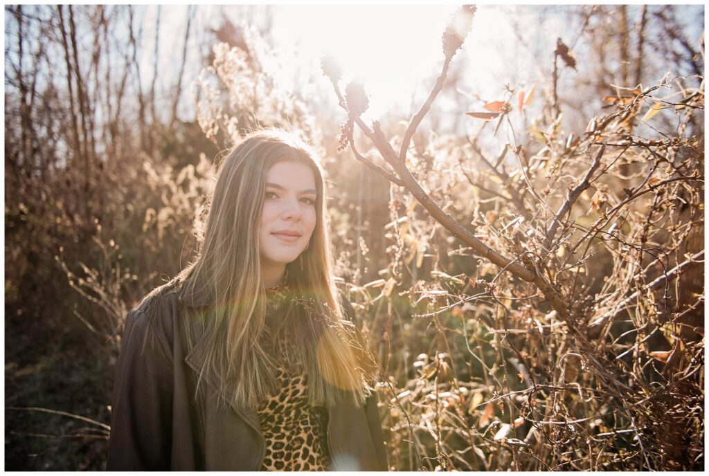 Boulder Denver Senior Portraits sunflare