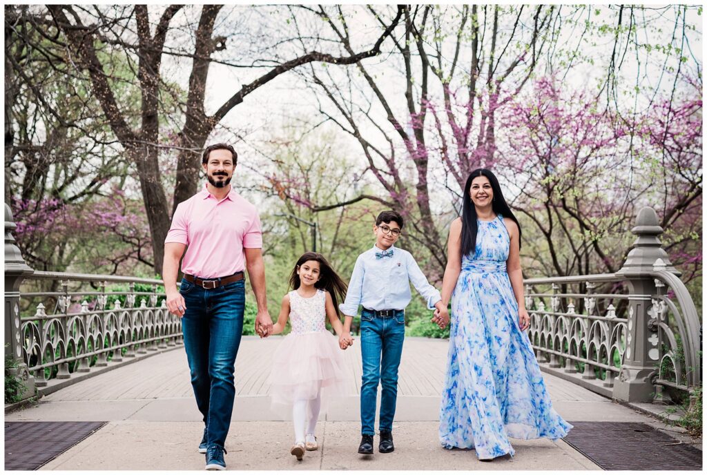 Central Park Family Photos blue and pink