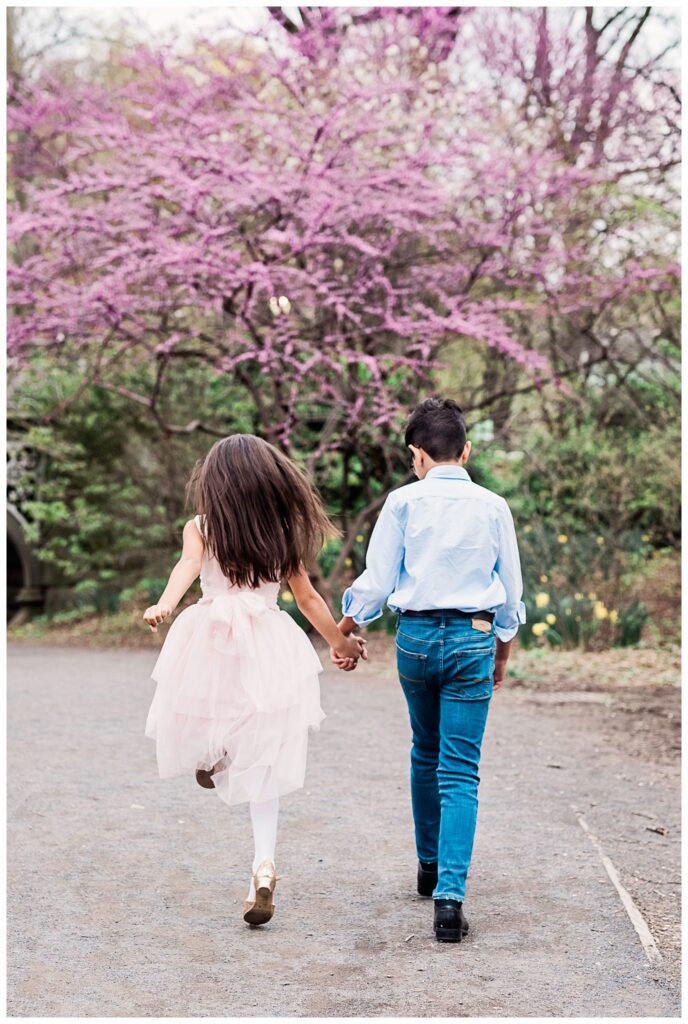 Central Park Family Photos skipping