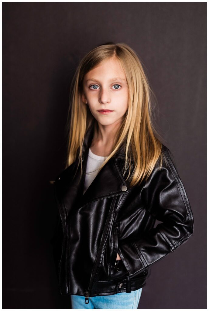 Proffesional Head Shots all Ages leather jacket