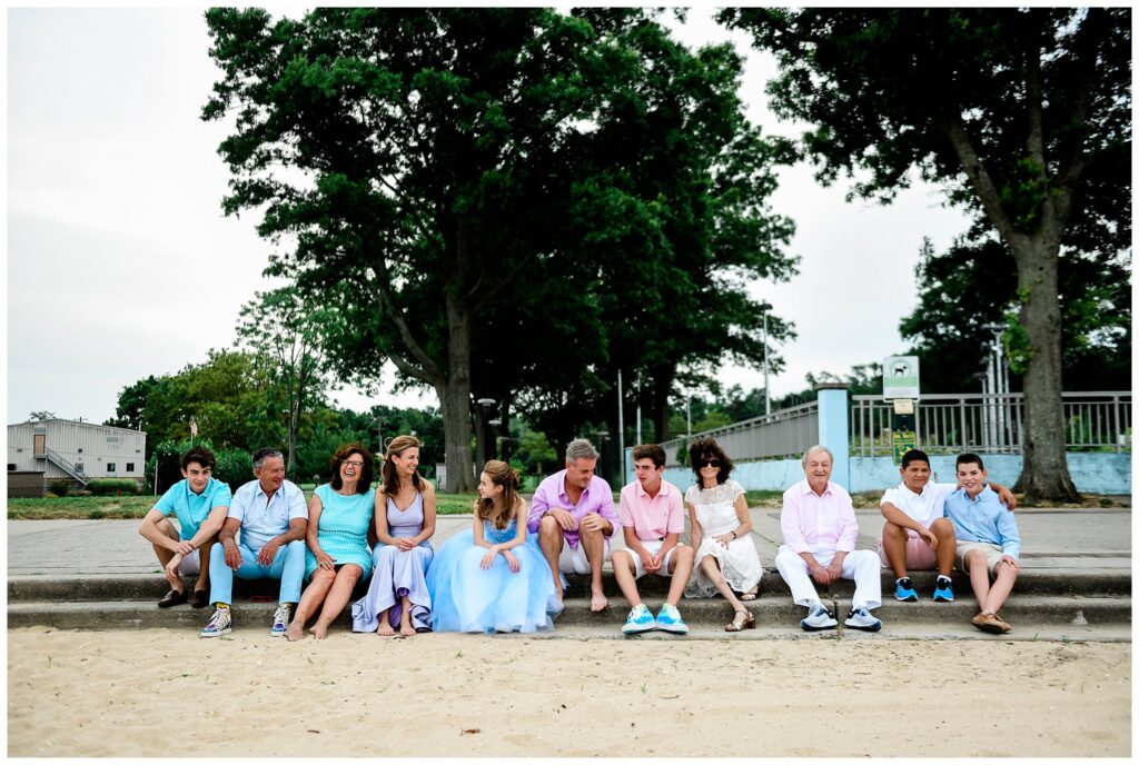 Long Island Beach Bat Mitzvah Photos on the curb